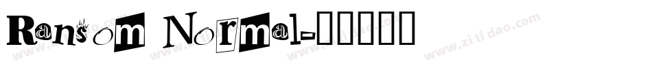 Ransom Normal字体转换